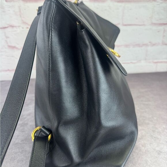 Salvatore Ferragamo Trifolio Black Leather Backpack - Picture 7 of 15